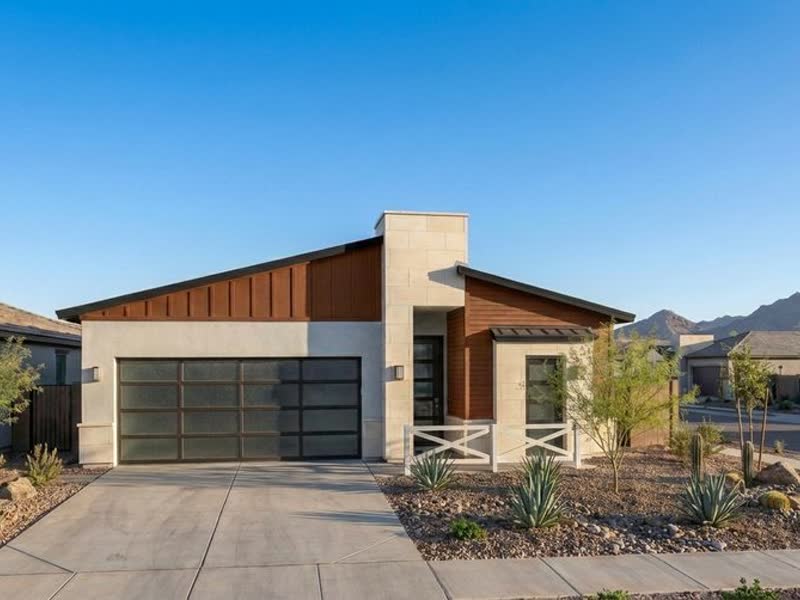 Plan 1388 &mdash; Single-Level Desert Contemporary, 1,388 sq ft