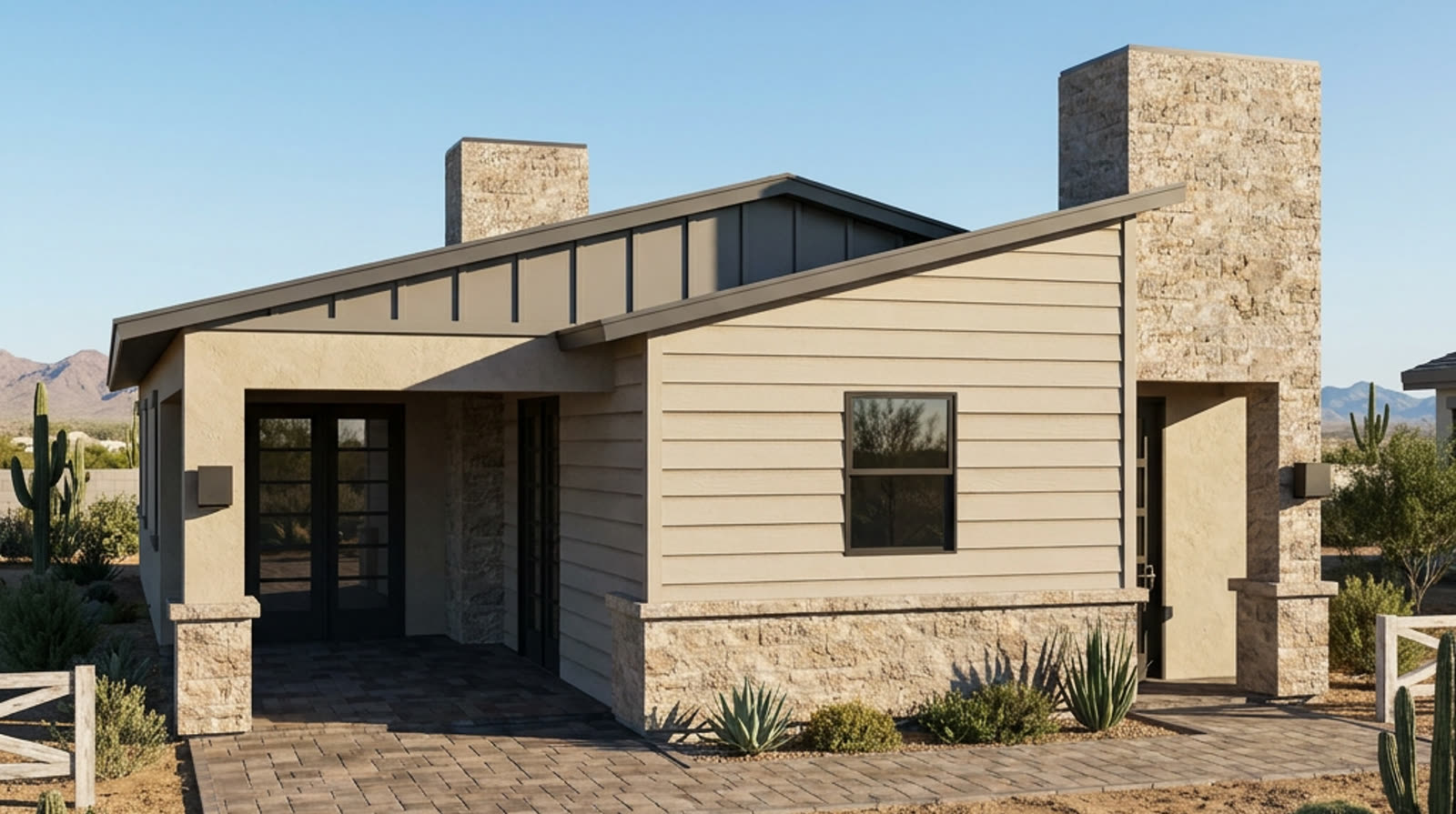 Plan 884 casita / ADU, Modern Craftsman elevation