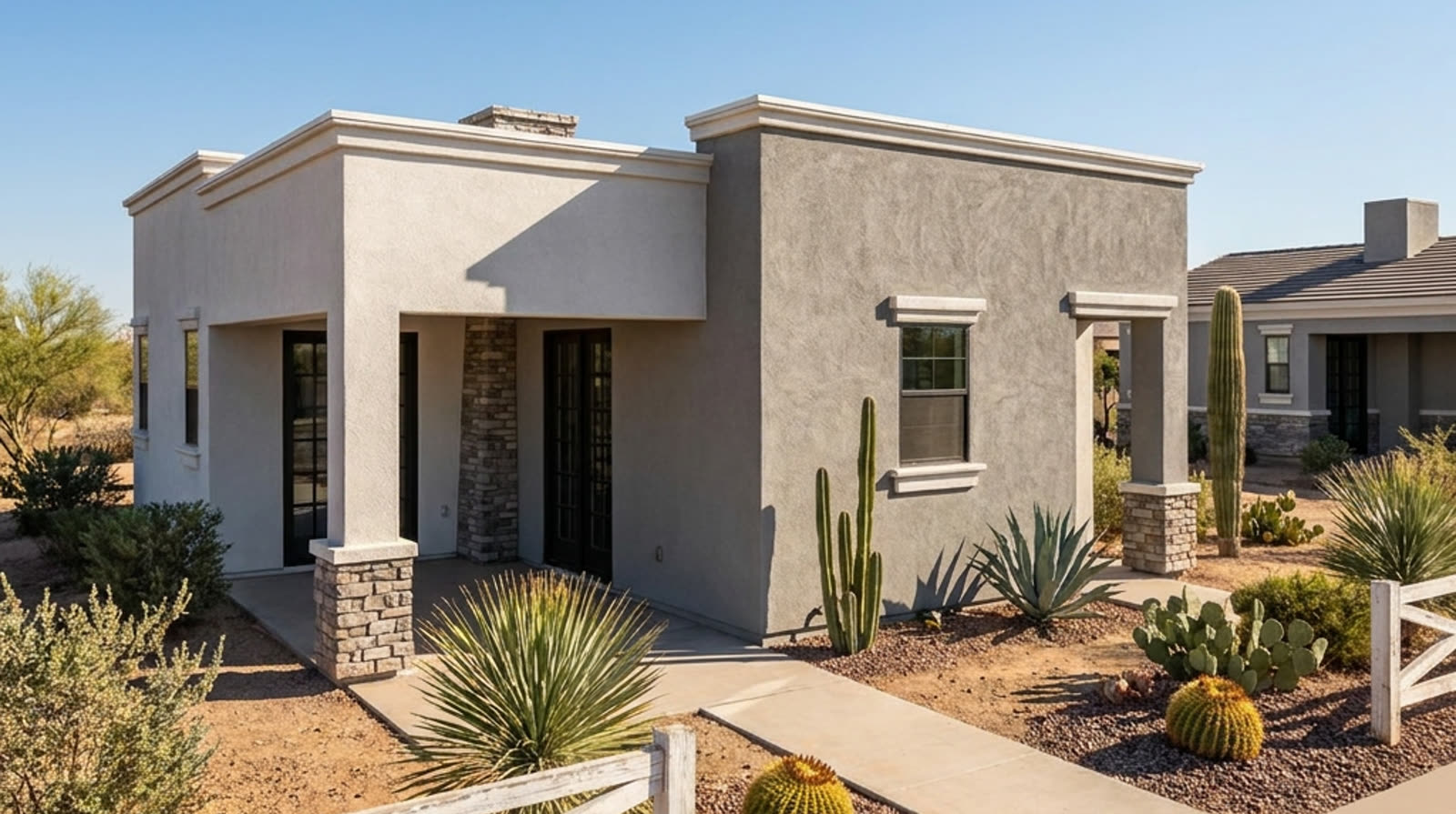 Plan 884 &mdash; Contemporary Southwestern elevation